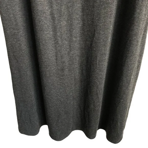NWT Anthropologie Bordeaux Womens Sweater Dress XL Gray Mock Neck Maxi Stretch - Picture 7 of 10